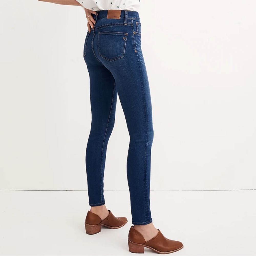 Madewell Roadtripper Skinny Jeans Sz 24 Petite Lots Of Stretch Dark blue Wash